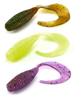 ТВИСТЕРЫ 1,0in (02,50) съедоб. 90шт. LJ Pro Series MICRO GRUB