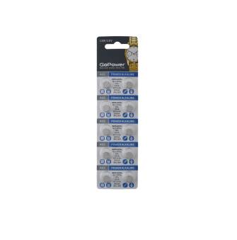 БАТАРЕЙКА G13/LR1154/LR44/357A/A76 BL10 Alkaline 1.5V "GoPower"
