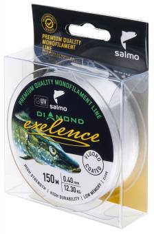 ЛЕСКА моноф. 150m 0.40mm Salmo Diamond EXELENCE FLUORO COATED Clear