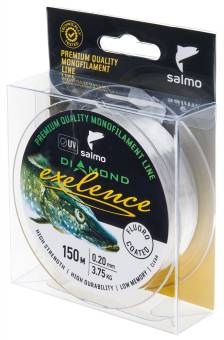 Леска моноф.150m 0.20mm Salmo Diamond EXELENCE FLUORO COATED Clear