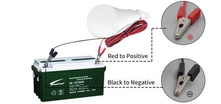 Лампа 12V 15W (Real 12V 7W 0.6mAh) ЗАЖИМЫ КРОКОДИЛЫ