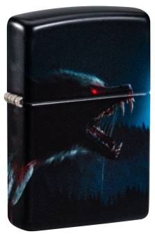 ЗАЖИГАЛКА Zippo бензиновая Horror Wolf  540 Matte, латунь/сталь, черная, 38x13x57 мм