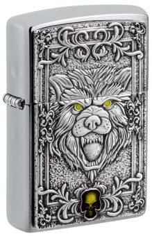 ЗАЖИГАЛКА Zippo бензиновая Wolf Emblem 48690