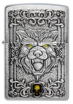 ЗАЖИГАЛКА Zippo бензиновая Wolf Emblem 48690