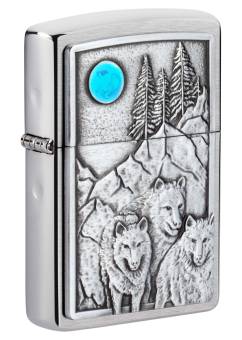 ЗАЖИГАЛКА Zippo бензиновая Wolf Design 49295