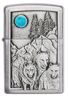 ЗАЖИГАЛКА Zippo бензиновая Wolf Design 49295