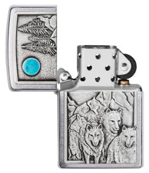 ЗАЖИГАЛКА Zippo бензиновая Wolf Design 49295