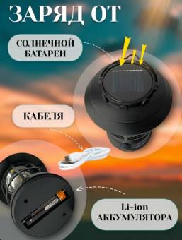 ФОНАРЬ солн. панель винтаж кемпинг PLD-C6011