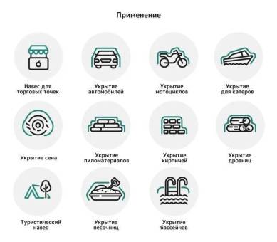 ТЕНТ 10х10м 80г/м^2 с люверс. полиэт. 3-х слойный X-Glass