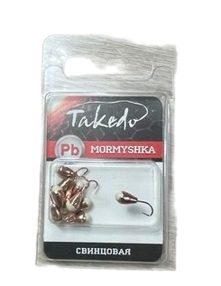 МОРМЫШКА 0.5г свинц.медная TAKEDO Капля с фосфорной пяткой