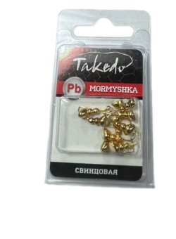 МОРМЫШКА 0,53 г.свинц.Муравей TAKEDO позолоченная с фосф.пяткой