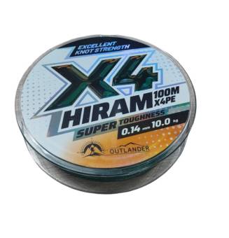 ШНУР плетеный 100m, 0.14mm, 10,0kg Outlander HIRAM