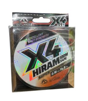 ШНУР плетеный 100m, 0.18mm, 14,6kg Outlander HIRAM