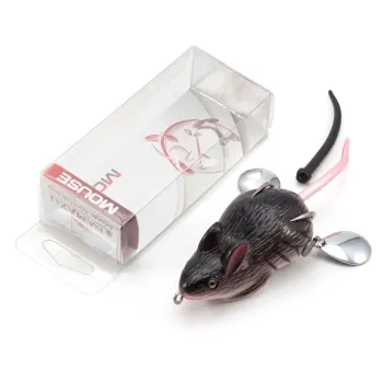 МЫШЬ-незацепляйка 76 мм, 26 г, цвет 11,  Namazu MOUSE с лепестками, крючок-двойник YR Hooks