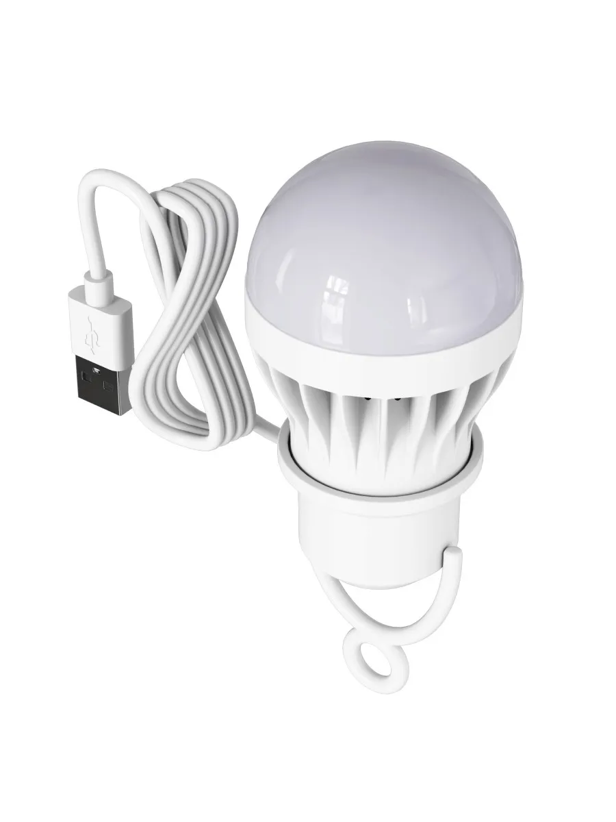ЛАМПА светодиодная USB 6000К с проводом и креплением (7 Вт)