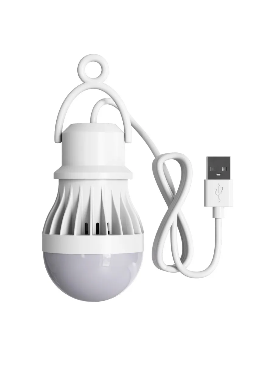 ЛАМПА светодиодная USB 6000К с проводом и креплением (7 Вт)