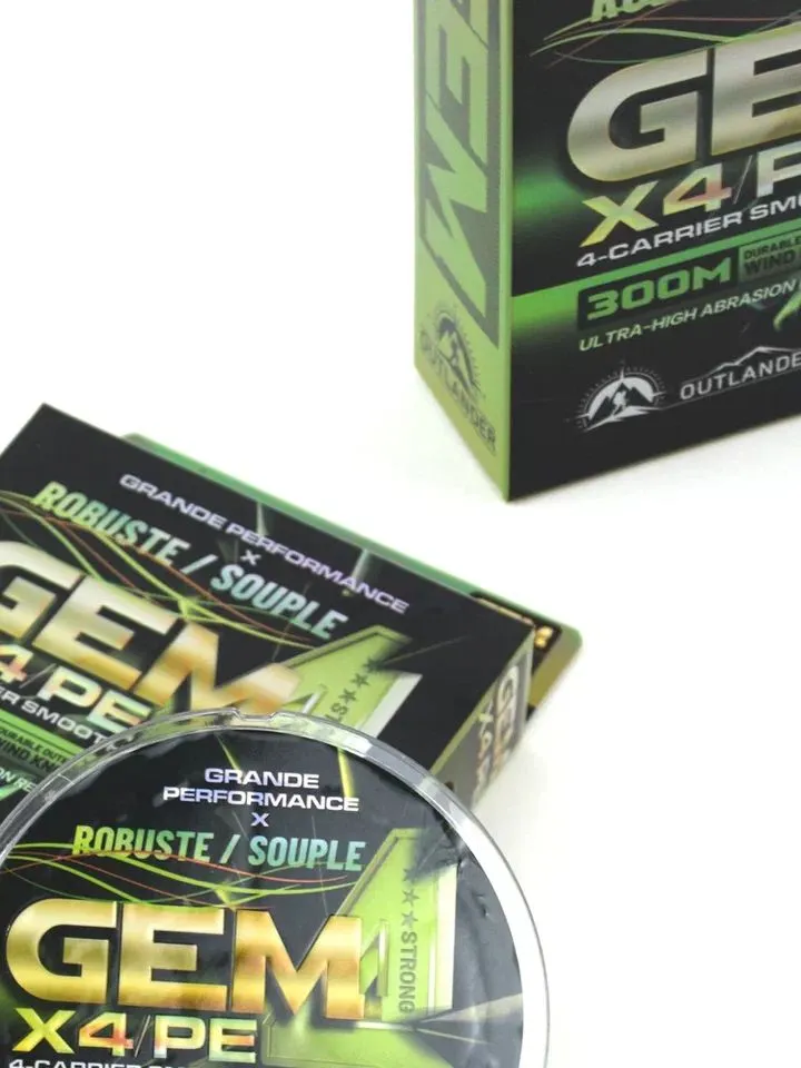 ШНУР плетеный GEM X4 300 м, 4 жильная, 0,10-0,35