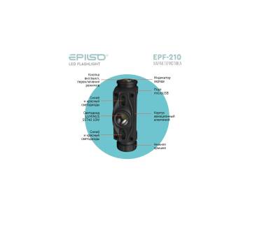 Фонарь ручной/налобный Epilso LUMINUS SST40 10W 1000 Lm EPF-210