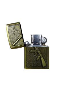 ЗАЖИГАЛКА бензиновая желтая тип Zippo AK-47