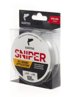 ЛЕСКА SNIPER монофильная 100m, 0.22mm, 3.80kg, "Salmo"