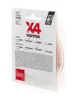 ЛЕСКА VANREX Х4 плетёная 125m, 0.12mm, 5.10kg "Lucky John"