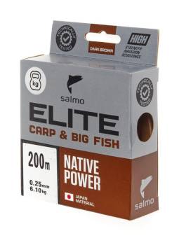 ЛЕСКА ELITE CARP & BIG FISH монофильная 200m, 0.25mm, 6.10kg "Salmo"