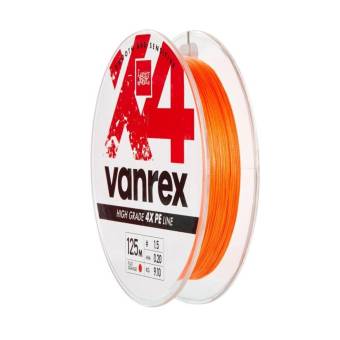 ЛЕСКА VANREX Х4 плетёная 125m, 0.20mm, 9.10kg "Lucky John"