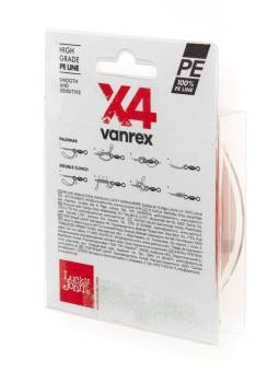 ЛЕСКА VANREX Х4 плетёная 125m, 0.14mm, 6.20kg "Lucky John"