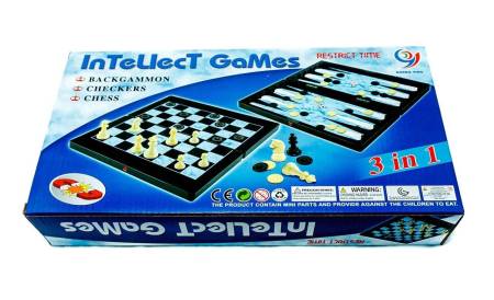 Набор 3 в 1 для игры в шахматы, шашки, нарды, магнитные 31*31