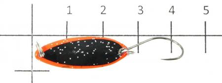БЛЕСНА колеб. 1,8гр 23мм Trout Police Nimble Spoon Z05 "Kosadaka"