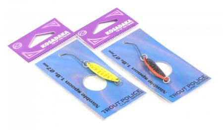 БЛЕСНА колеб. 1,8гр 23мм Trout Police Nimble Spoon Z05 "Kosadaka"