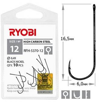 КРЮЧКИ №12 10шт. RFH-5370 "Ryobi"
