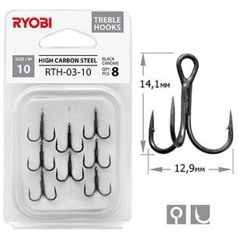 КРЮЧКИ-ТРОЙНИКИ "10" 8шт. RTH-03 "Ryobi"