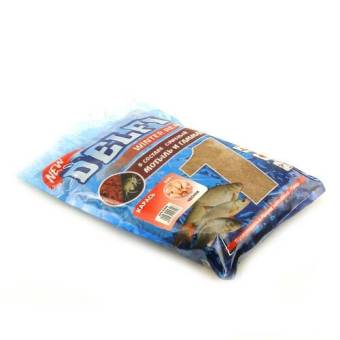 Прикормка зимняя увлажненная DELFI ICE Ready (Карась - Чеснок 500 г)