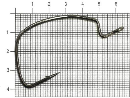 КРЮЧКИ офсетные 5шт. №6/0 LW POWER OFFSET HOOK "Hitfish"