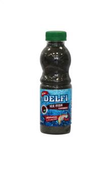 ПРИКОРМКА зимняя Delfi ice fish tornado (универсальная; гаммарус + мотыль, черная + БЛЕСТКИ, 500 мл)