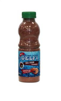 ПРИКОРМКА зимняя "Delfi ice fish tornado" (универсальная; креветка, красная + БЛЕСТКИ, 500 мл)