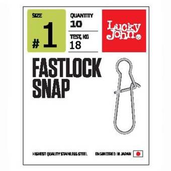 ЗАСТЕЖКИ 18кг 10шт FASTLOCK SNAP 001 Lucky John"