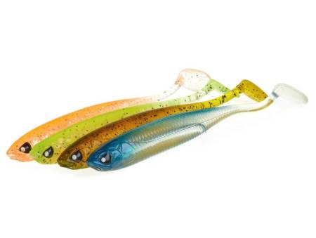 ВИБРОХВОСТЫ 5.0"(12,70)/MIX1 4шт. MAKORA SHAD TAIL "Lucky John"